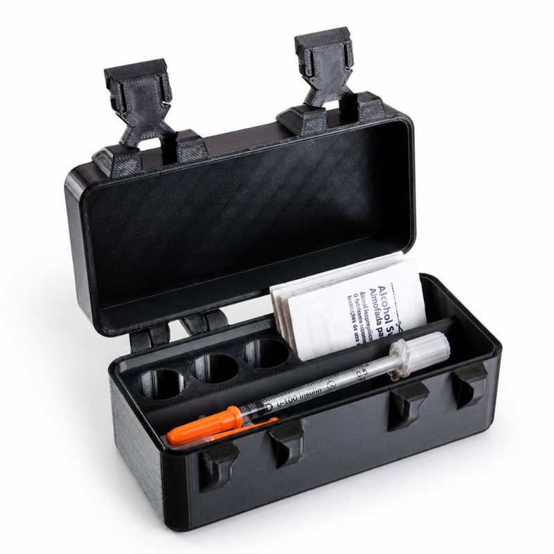 Case slim para três frascos e seringas