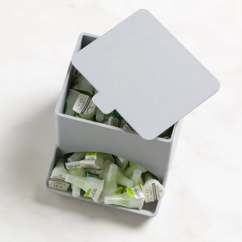 Porta agulhas para caneta de insulina